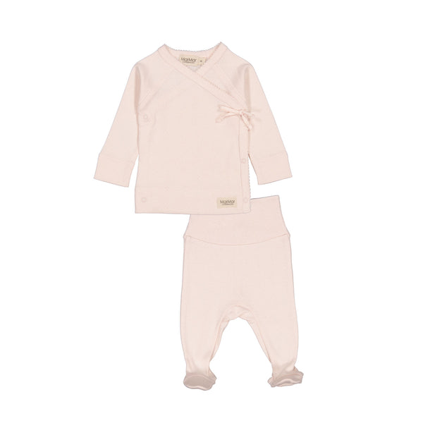 Marmar Pink Wrap + Leggings Pixa Set (Diamond Pointelle Fabric)