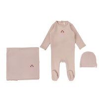 Lilette By Lil Legs Handdrawn Layette Set Pink