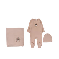 Lilette By Lil Legs French Terry Print Layette Set Pink