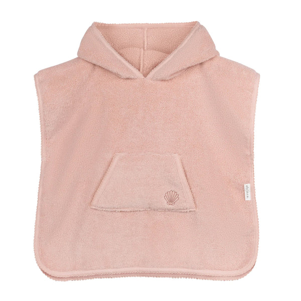 Ely's & Co Terry Hooded Poncho - Pink