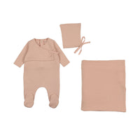 Bee & Dee Rose Dust Textured Pointelle Layette Set