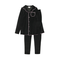 Bopop Grandpa Velour Pink Trim Pajamas