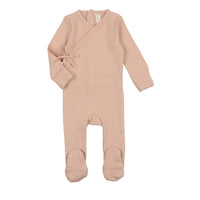 Lilette By Lil Legs Pinpoint Wrapover Footie Shell Pink