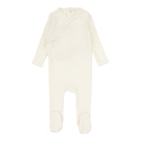 Lilette By Lil Legs Pinpoint Wrap Footie Ivory