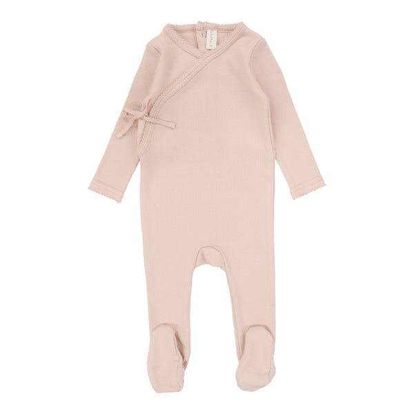 Lilette By Lil Legs Pinpoint Wrap Footie Shell Pink