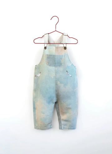 Please Mom Bird Denim Overalls