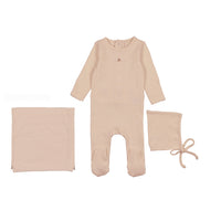 Lilette By Lil Legs Pointelle Circle Layette Set Pink