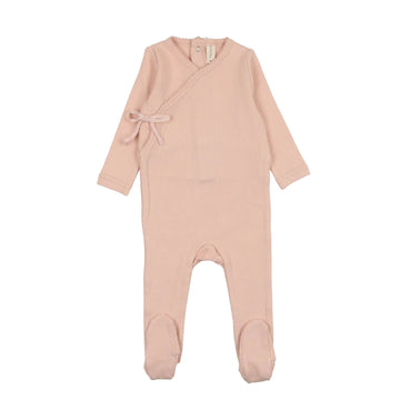 LILETTE  BY LIL LEGS  BY LIL LEGS PEACH PINPOINT WRAPOVER FOOTIE