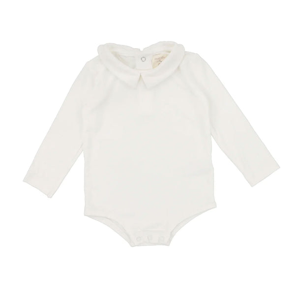 Lil Legs Collar Onesie Winter White