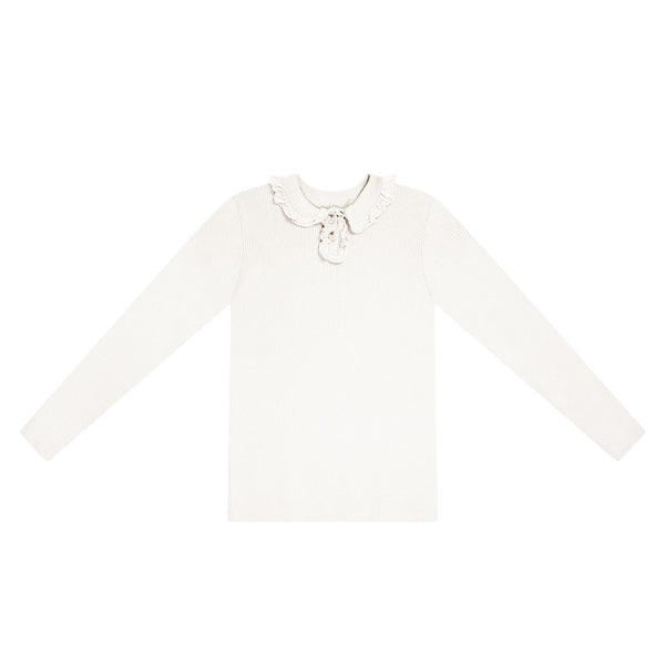 Kipp White Collared Sweater