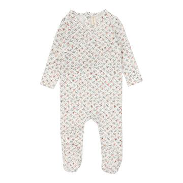 LILETTE  BY LIL LEGS  BY LIL LEGS WINTER WHITE/FLORAL BOUQUET FLORAL FOOTIE