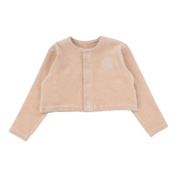 Lilette by Lil Legs Dusty Pink Lilette Velour Cardi