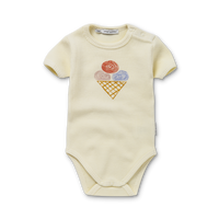 Sproet + Sprout Pear Off-White Romper Ice Cream