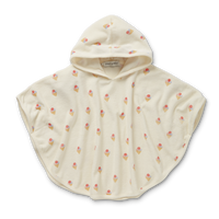 Sproet + Sprout Pear Off-White Bath Cape Ice Cream Print