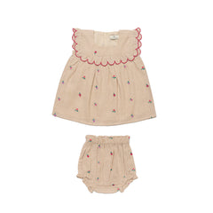 Early Sunday Dolly Baby Dress & Bloomer Sand (FH-SS26-00077)