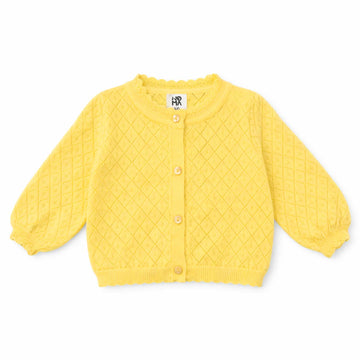 Noma Yellow Pointelle Cardigan