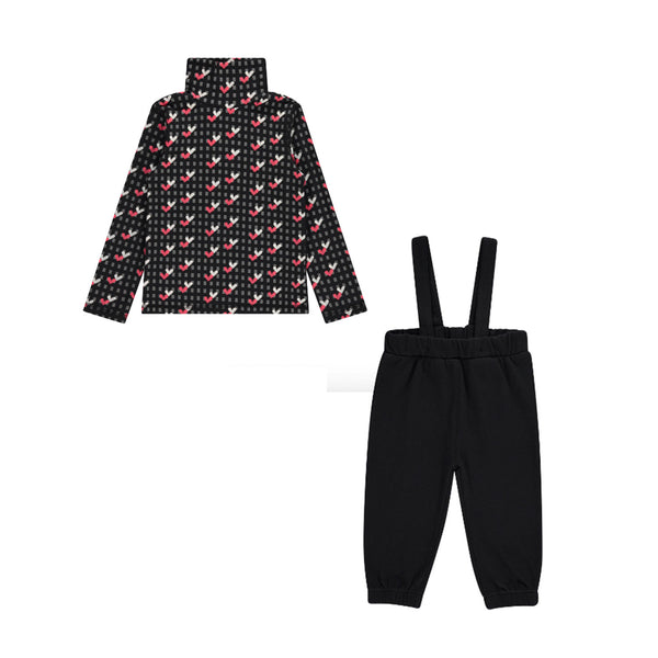 Jaybee Black Baby Girl Printed Set