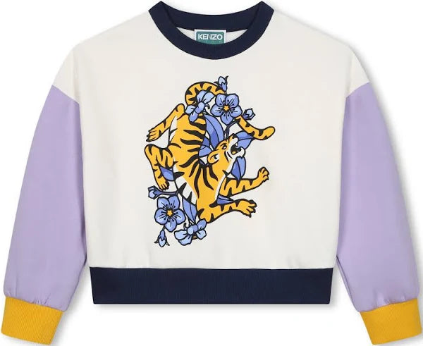 Kenzo Ivory Colorblock Sweatshirtt