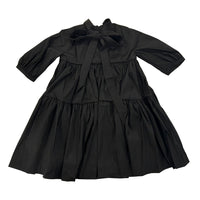 Mummymoon Black Raw Silk Tafetta Elanie Dress