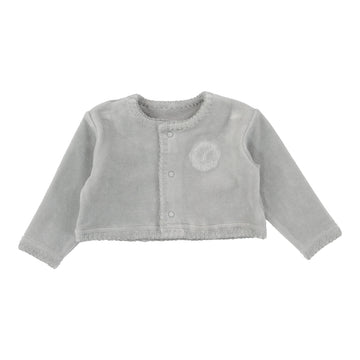 Lilette by Lil Legs Dusty Blue Lilette Velour Cardi