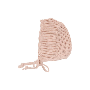 Lilette By Lil Legs Chunky Knit Bonnet Dusty Pink