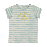 Kin And Kin Short Sleeve T Shirt - Soft Blue Stripes SP08