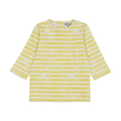 Kin And Kin 3/4 Sleeve T Shirt - Neon Yellow Stripes