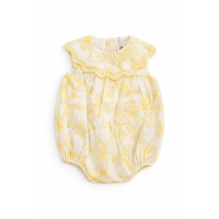 Noma Yellow Toile Print Baby Romper