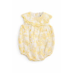 Noma Yellow Toile Print Baby Romper