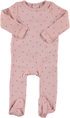 Bonjoy Mauve White Heart Stretchie