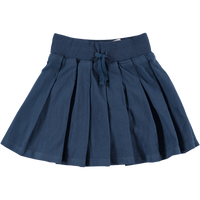 Bonjoy Ocean Blue Pique Box Pleat Skirt