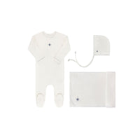 Ely's & Co Embroidered Heart and Star Collection- Star/Ivory - Standard 3 Pc Set