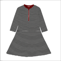 Bopop Swim Dress - Pinstripe (Swimwear) PL791