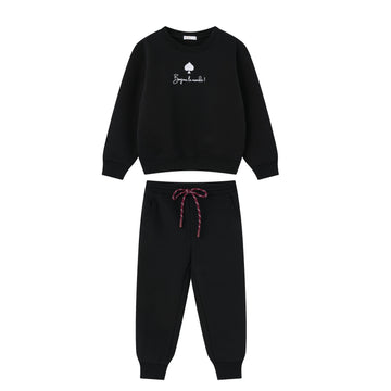 Coco Blanc Sweatshirt Set - Black CB4010