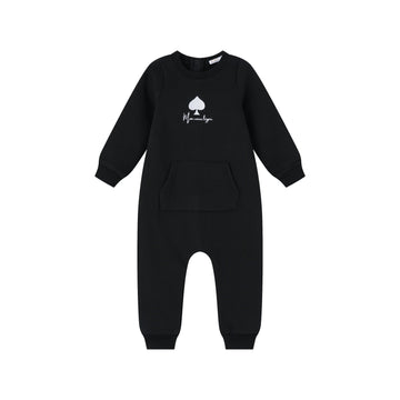 Coco Blanc French Terry Romper - Black CB4008