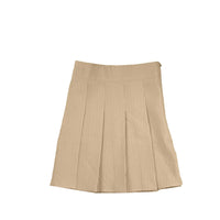 Belati Beige Seersucker Pleated Skirt (BSK599)