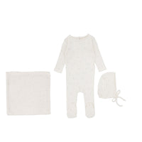 Lilette By Lil Legs Printed Pointelle Layette Set Cream/Branch