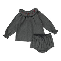 Analogie By Lil Legs Toddler Girls Set Grey Houndstooth