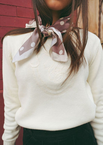 Urban Edge Tone On Tone Knit Off White