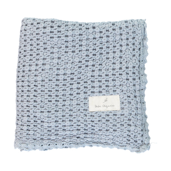 Bebe Organic Waffle Blanket Atlantic