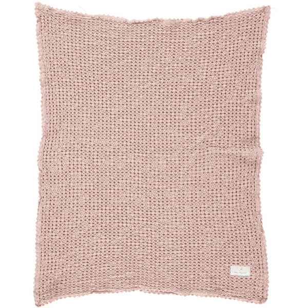 Bebe Organic Waffle Blanket Dusty Rose