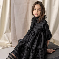 Mummymoon Black Striped Organza Elanie Dress