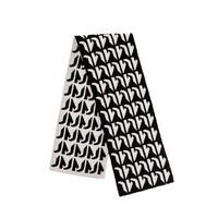 Manteau Jr. Black  White Knit Scarf