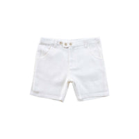 Kipp White Linen Shorts