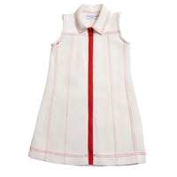 Mode Avant Paris White Denim Red Zip Jumper