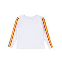 Cabana White Colorful Side Stripe T-shirt
