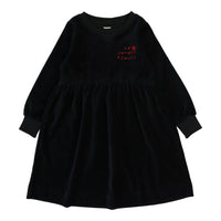 Analogie By Lil Legs Velour Dress Black