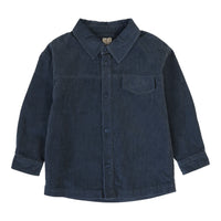 Analogie By Lil Legs Corduroy Shirt Off Blue