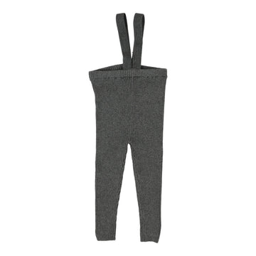 Lil Legs Knit Long Suspender Leggings Heather Grey