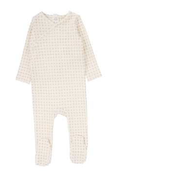 Lilette By Lil Legs Woven Print Footie Oat